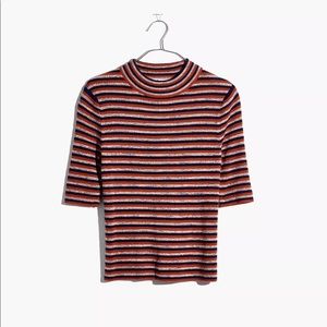 Madewell Dalston Mockneck Sweater in Stripe